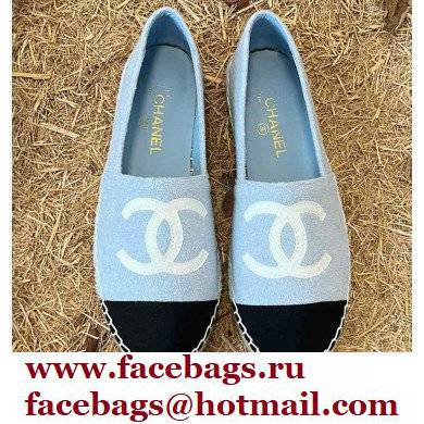 Chanel Tweed and Fabric CC Logo Espadrilles G29762 Sky Blue 2022