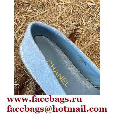 Chanel Tweed and Fabric CC Logo Espadrilles G29762 Sky Blue 2022