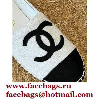 Chanel Tweed and Fabric CC Logo Espadrilles G29762 White/Black 2022