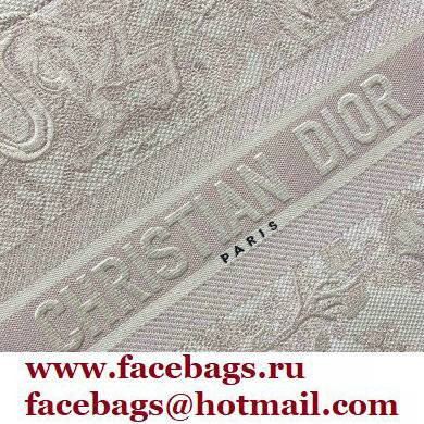 Dior Book Tote Bag in Toile de Jouy Embroidery Pale Pink 2021