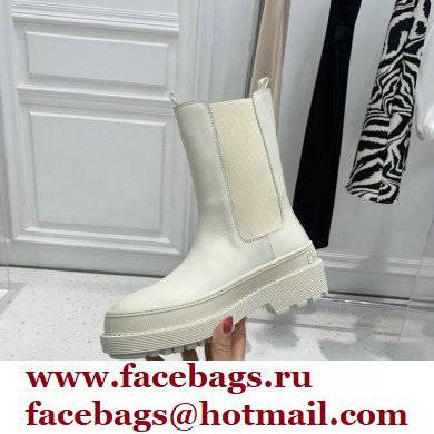 Dior Calfskin Trial Ankle Boots White 2021