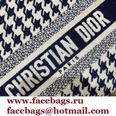 Dior Lady D-Lite Medium Bag in Houndstooth Embroidery Black/White 2021