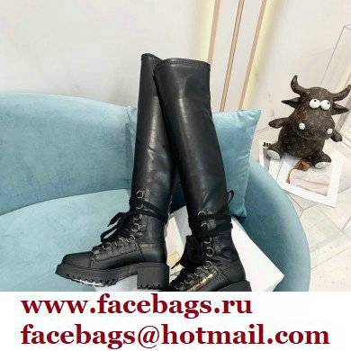 Dior Lambskin D-Fight Thigh Boots 2021