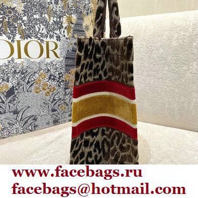 Dior Small Book Tote Bag in Multicolor Mizza Embroidery Brown 2021