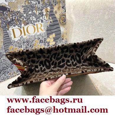 Dior Small Book Tote Bag in Multicolor Mizza Embroidery Brown 2021