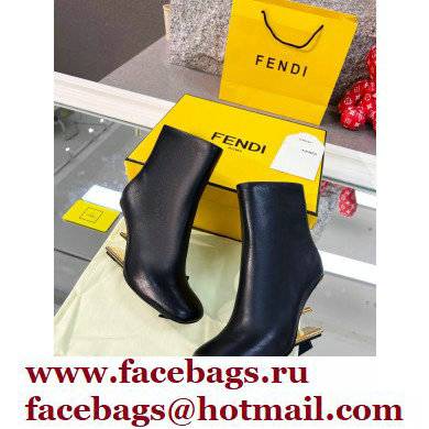 FENDI FIRST Leather High-heeled Boots Black 2021