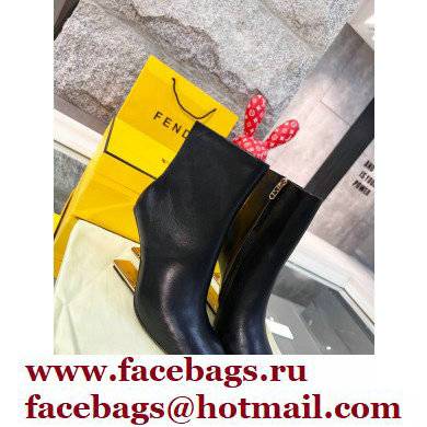 FENDI FIRST Leather High-heeled Boots Black 2021