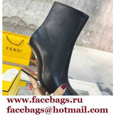 FENDI FIRST Leather High-heeled Boots Black 2021