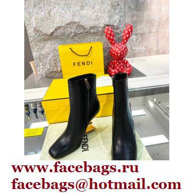 FENDI FIRST Leather High-heeled Boots Black 2021