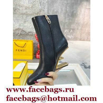 FENDI FIRST Leather High-heeled Boots Black 2021