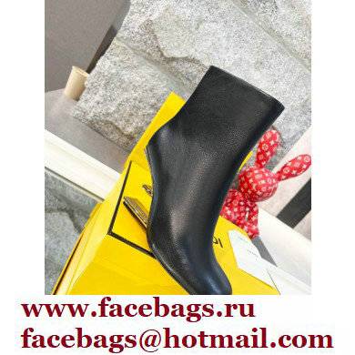 FENDI FIRST Leather High-heeled Boots Black 2021