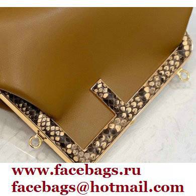 Fendi First Small Leather Bag Brown/Python Details 2021