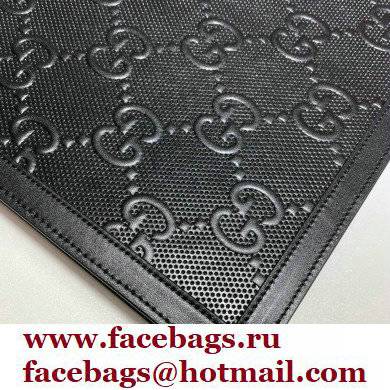 Gucci GG Embossed Pouch Bag 646449 Black 2021