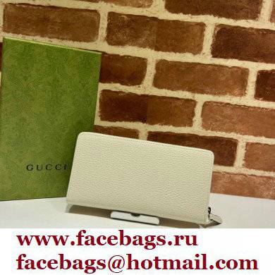 Gucci GG Marmont zip around wallet 456117 Resin Hardware White 2021