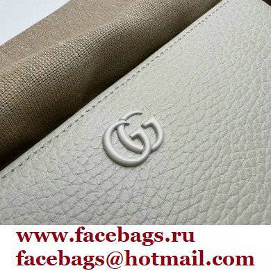 Gucci GG Marmont zip around wallet 456117 Resin Hardware White 2021