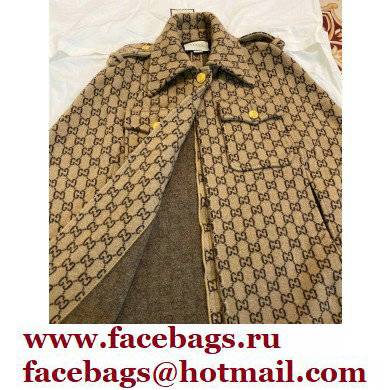 Gucci GG wool cape BEIGE 2021