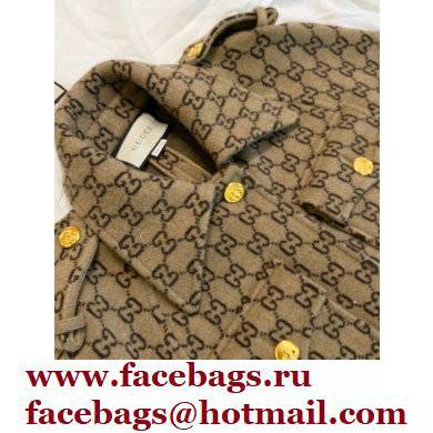 Gucci GG wool cape BEIGE 2021