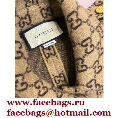 Gucci GG wool cape BEIGE 2021