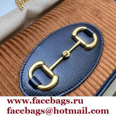 Gucci Horsebit 1955 chain wallet 621892 corduroy Brown 2021