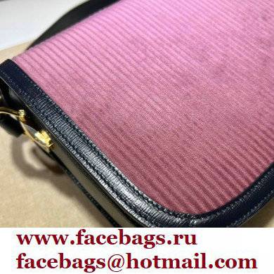 Gucci Horsebit 1955 small bag 602204 corduroy Pink 2021