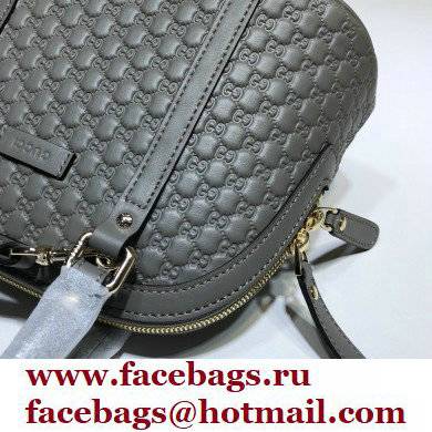 Gucci Mini GG Embossed Leather Dome Crossbody Bag 449654 Gray