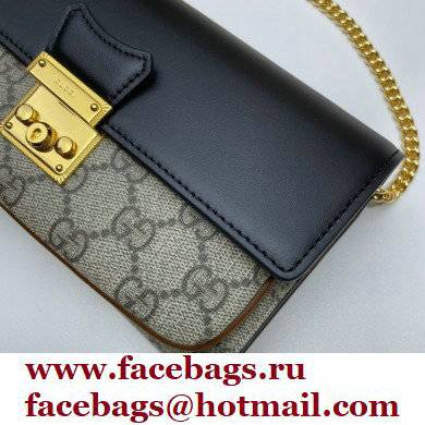 Gucci Padlock Long Wallet with Chain 658226 Black 2021