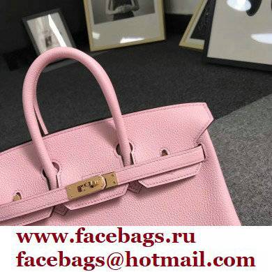 Hermes Birkin 30/35 Bag In Original togo Leather With Gold/Silver Hardware light pink