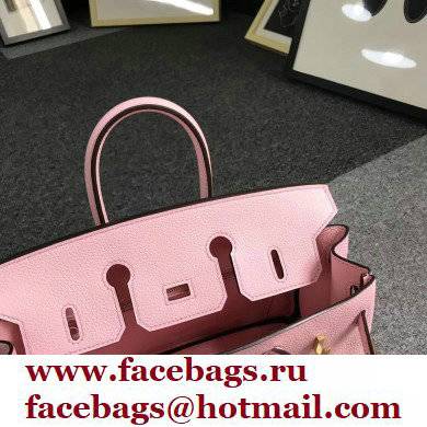 Hermes Birkin 30/35 Bag In Original togo Leather With Gold/Silver Hardware light pink