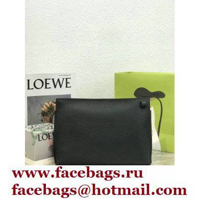 Loewe T Pouch Bag in Grained Calfskin Black