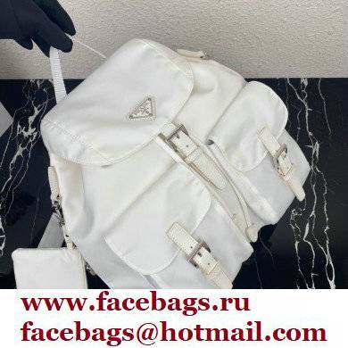 Prada Medium Nylon Backpack 1BZ811 white 2021