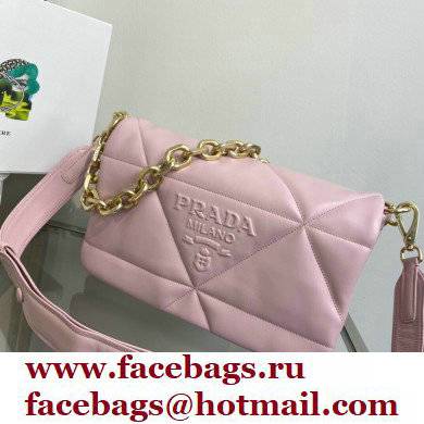 Prada Padded Nappa Leather Shoulder Bag 1BD306 Pink 2021