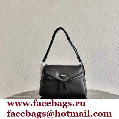 Prada Padded Nappa Leather Signaux Bag 1BC165 Black 2021