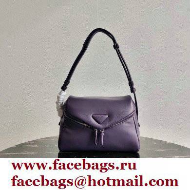 Prada Padded Nappa Leather Signaux Bag 1BC165 Violet 2021