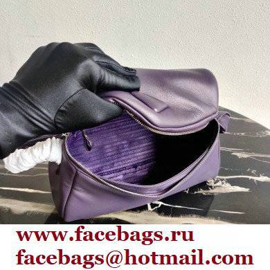 Prada Padded Nappa Leather Signaux Bag 1BC165 Violet 2021