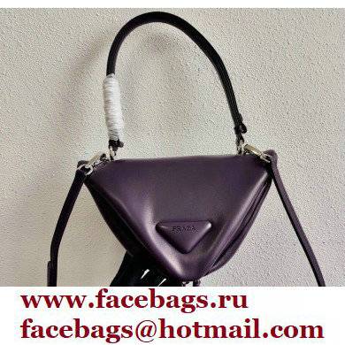 Prada Padded Nappa Leather Triangle Handbag 1BA315 Violet 2021