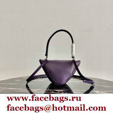 Prada Padded Nappa Leather Triangle Handbag 1BA315 Violet 2021