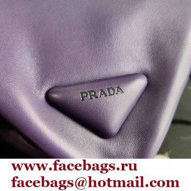 Prada Padded Nappa Leather Triangle Handbag 1BA315 Violet 2021