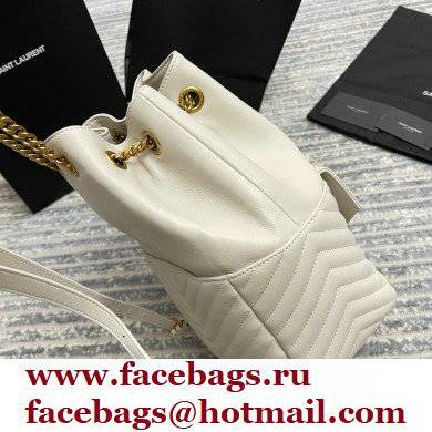 Saint Laurent Joe Backpack Bag in Leather 672609 White