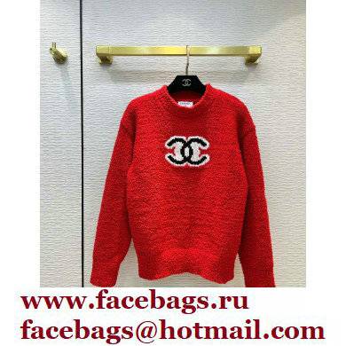 chanel 2021 FALL WINTER CC LOGO SWEATER RED