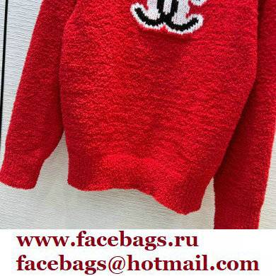 chanel 2021 FALL WINTER CC LOGO SWEATER RED