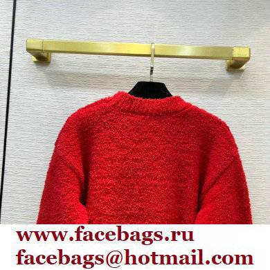 chanel 2021 FALL WINTER CC LOGO SWEATER RED