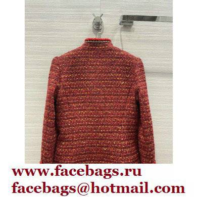 chanel 2021 FALL WINTER RED TWEED COAT