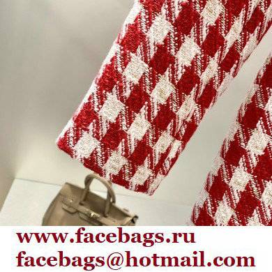 chanel red houndstooth dress 2022SS