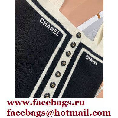 chanel white/black knit vest 2022SS