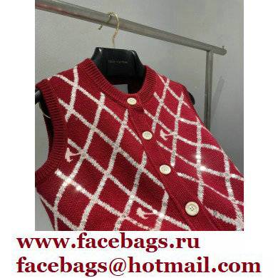 gucci red diamond vest 2022SS