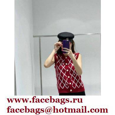 gucci red diamond vest 2022SS