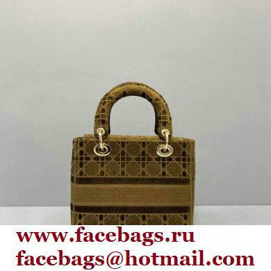 lady dior velvet medium bag brown 2021