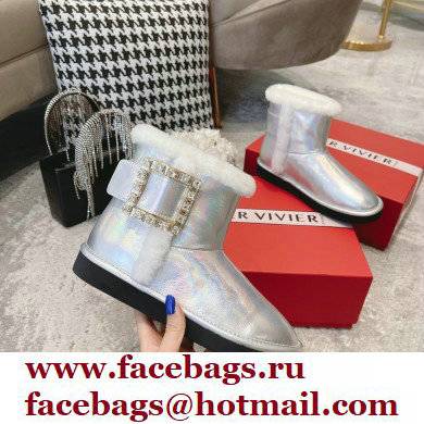 roger vivier Winter Viv' Strass snow Booties silver