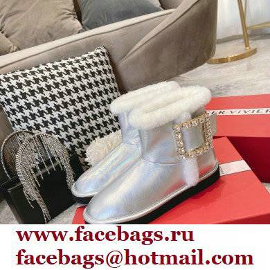 roger vivier Winter Viv' Strass snow Booties silver