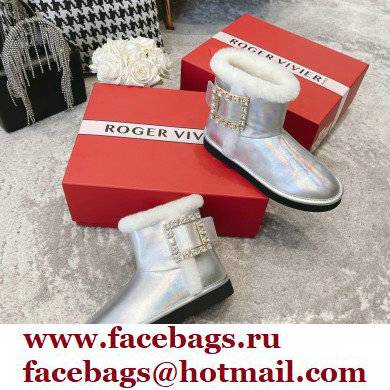 roger vivier Winter Viv' Strass snow Booties silver